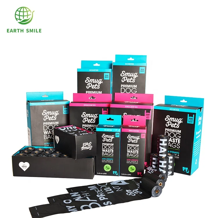 
High Quality Pet Dog Poop Environment Friendly Dog & Cat Garbage Bags Personalized Dog Poop Bags 