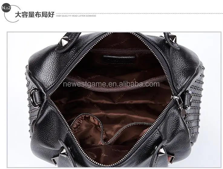 Wholesale fashion Red Tote Luxurious Handbag genuine leather Women Shoulder Bag For Ladies cow leather