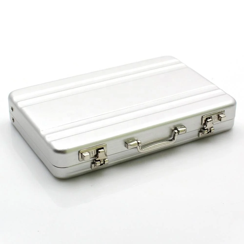 New Fashion Metal Business Card Holder Mini Code Aluminum Suitcase Card Case Name Card Holder