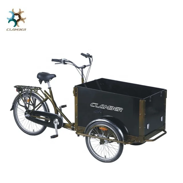UB 9005 Three wheels pedal assist cargo bike bakfiet for adult/mother and baby bike/baby product