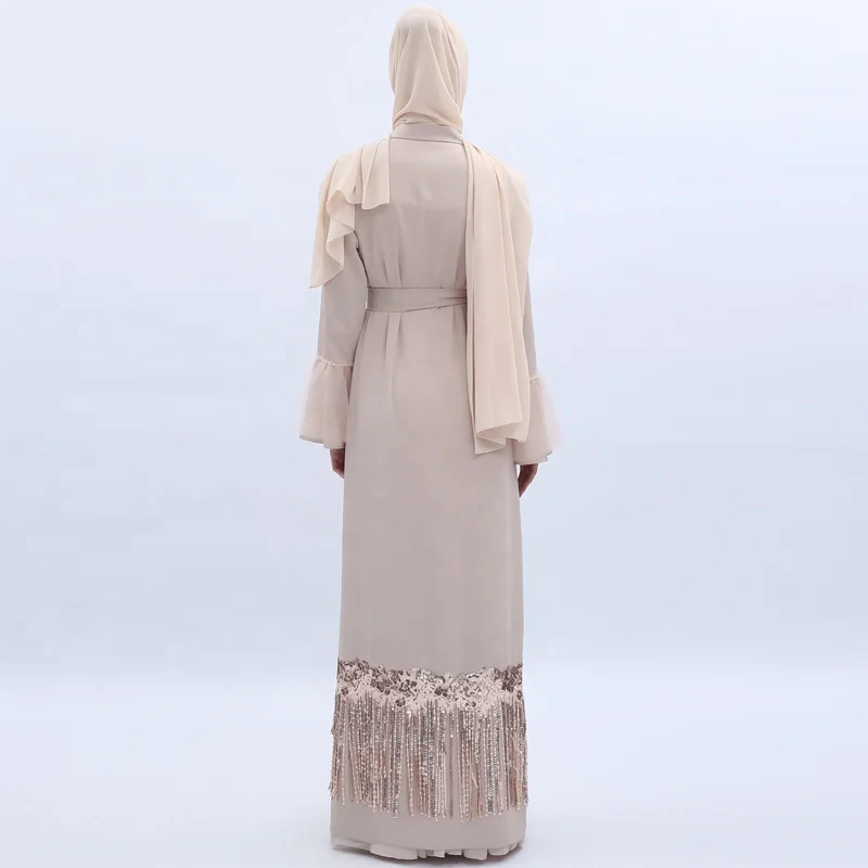 
2019 New Model Dubai Women Abaya Kimono Islamic Clothing open kimono Muslim Dress in Dubai style Abaya 
