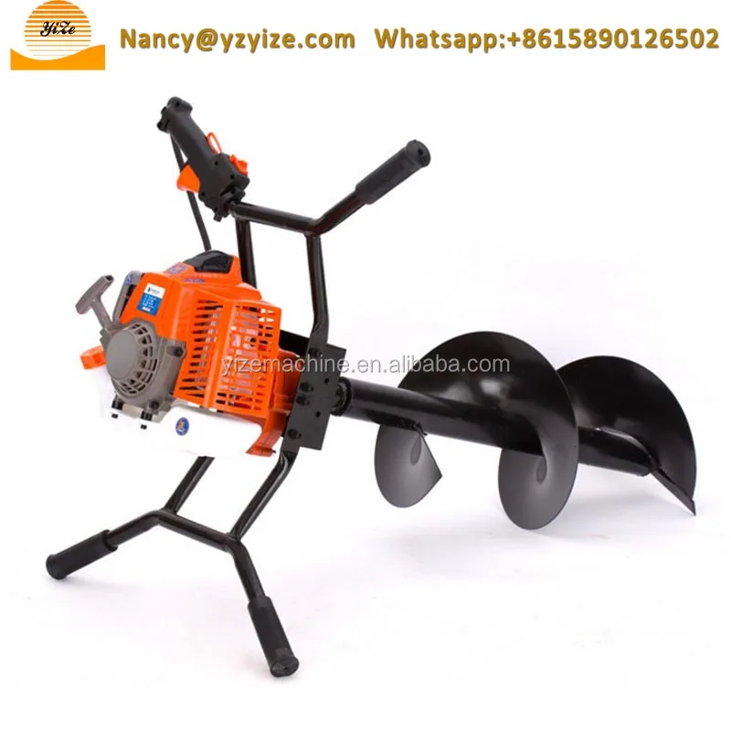 Small digging machine ground hole drill earth auger ice driller