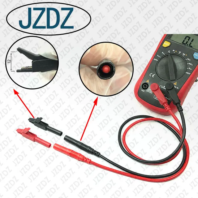 JZDZ J.60029 4 мм Зажим для проверки отверстия в хвостовой части зажим для проверки провода Полное Открытие оболочки 12 мм зажим типа крокодил