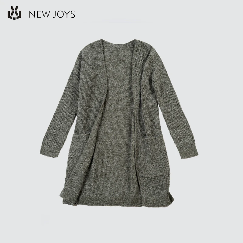 2019 ODM & OEM новейший дизайн передние карманы с длинным рукавом открытый стежок женщины длинный кардиган/свитер
