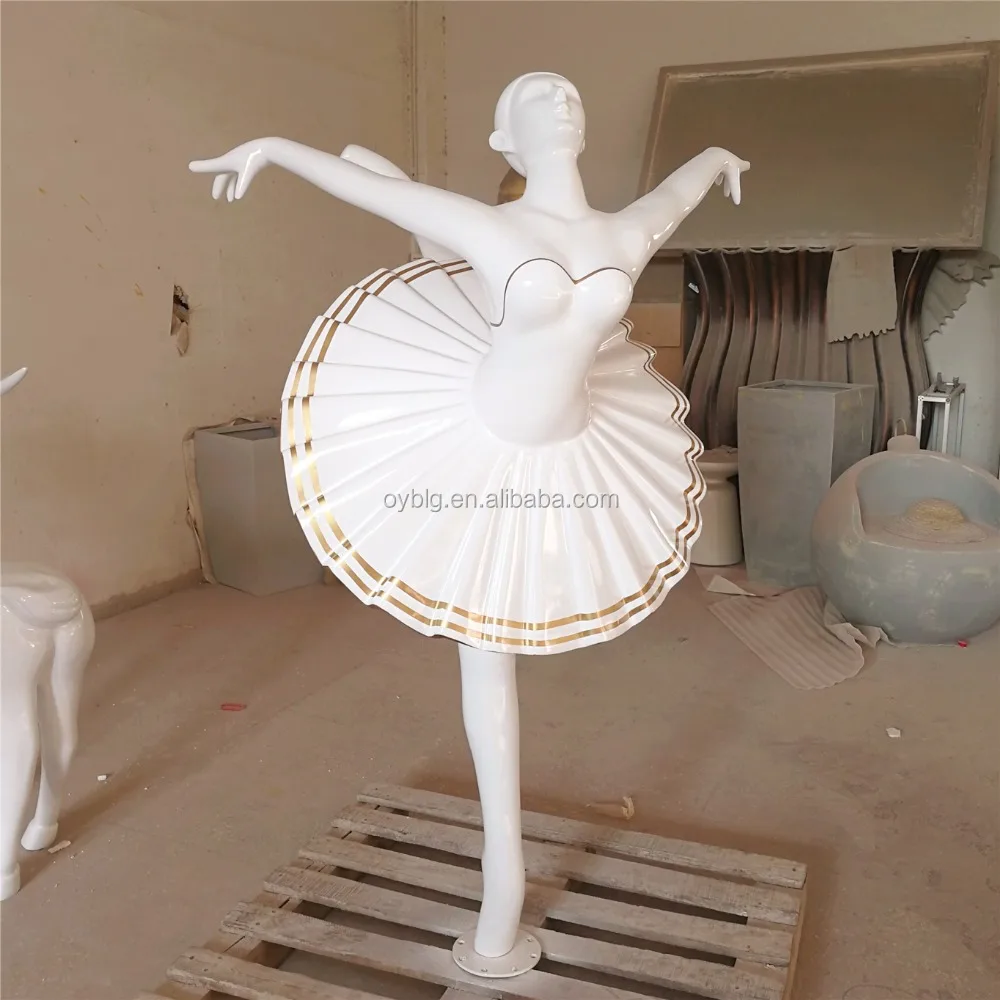 hand made high quality fiberglass rotary Dancing Girl Ballerina Sculpture