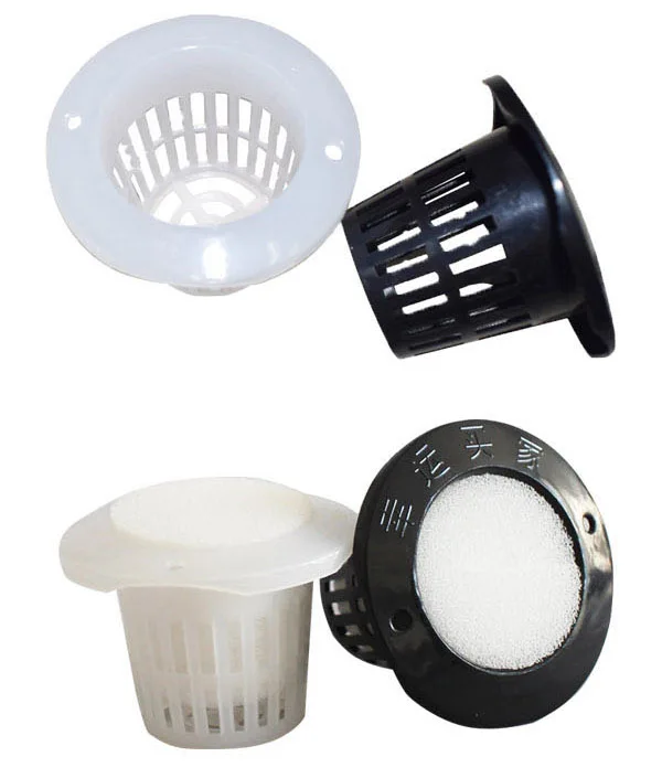 Agriculture Greenhouse Household Gardening White And Black Plastic Hydroponic Pots