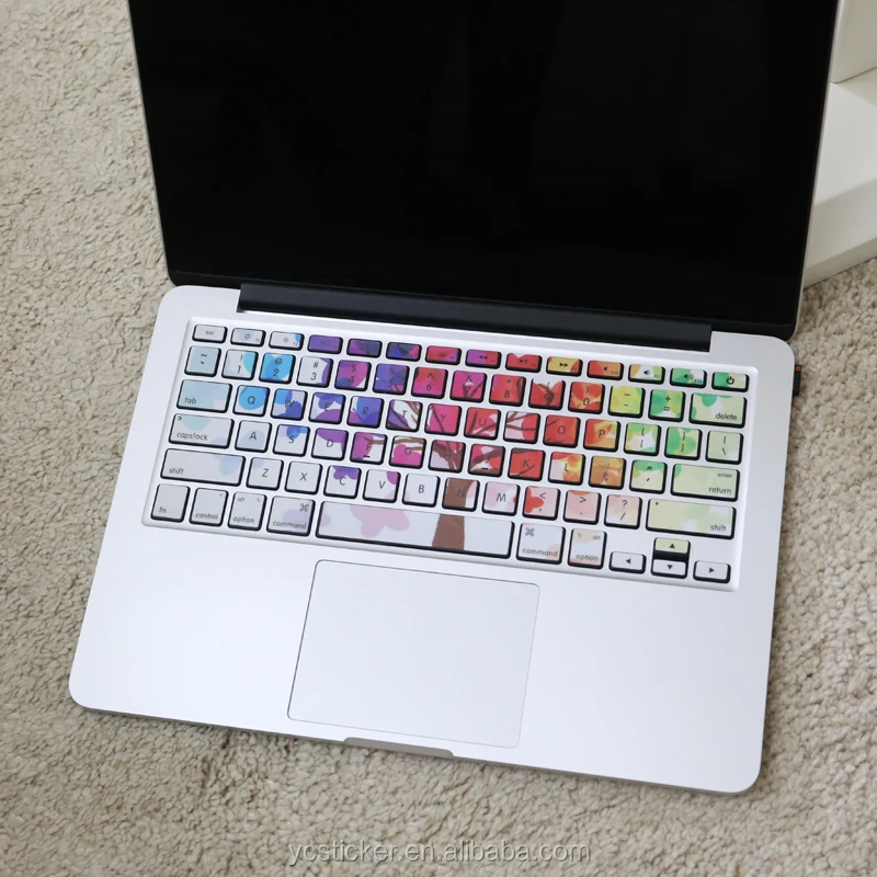 Низкий инвестиционный бизнес пользовательские клавиатуры ноутбука красочные пк скины наклейка с съемный клей