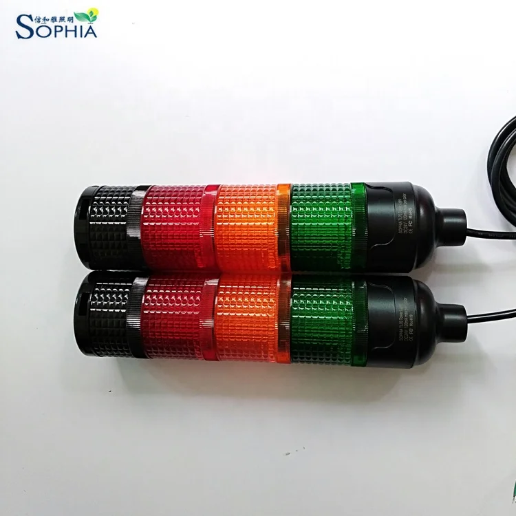 New  outdoor used IP65 70mm led signal tower light with buzzer