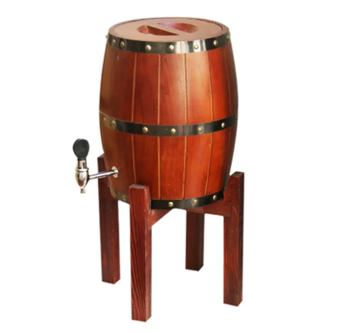 Best-selling High Quality 3 Liters Handcrafted Wooden Beer Barrel With Stainless Steel Liner