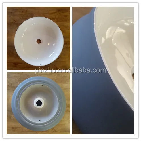 Italian design ceramic lavatory double color wash sink circle porcelain counter top basin