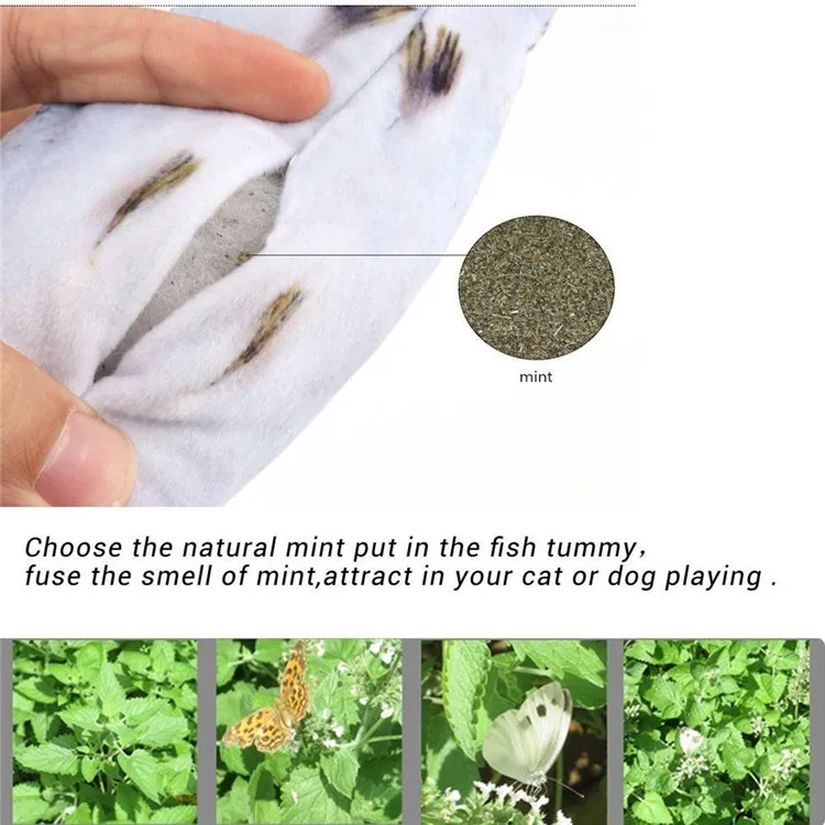 Factory Wholesale Simulation Fish Plush Interactive Catnip Cat Toys