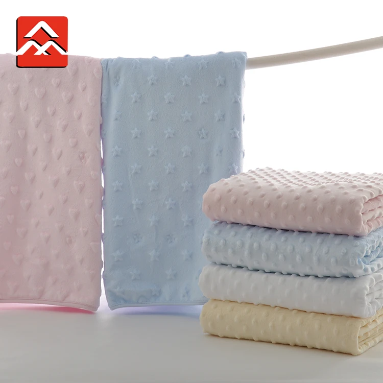 
Luxury Softextile Minky Dot Thick Fleece Knitted Baby Blankets Wholesale 