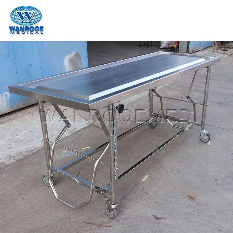 GA205 Adjustable Funeral Mortuary Embalming Table Medical Dissect Corpse Autopsy Table