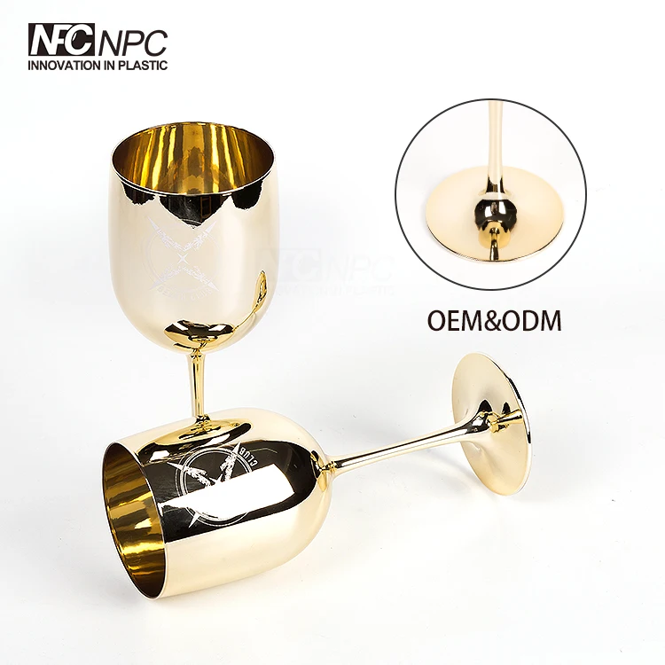 PS Plastic Reusable Customized  Wholesale party supply champagne glasses