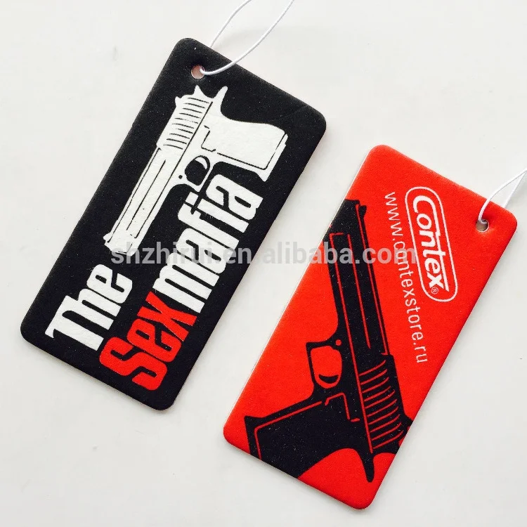 Gun pattern Paper Hanging Custom Car Air Freshener