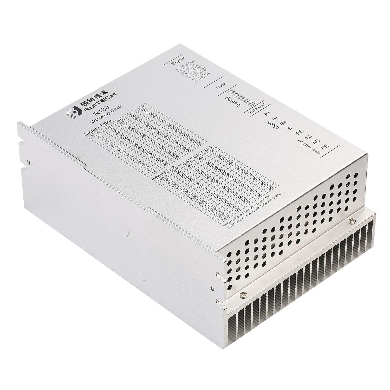 R130 Factory Electric digital motor driver 2 phase 110 - 230VAC stepper motor drive cnc for Nema42,/52  motor