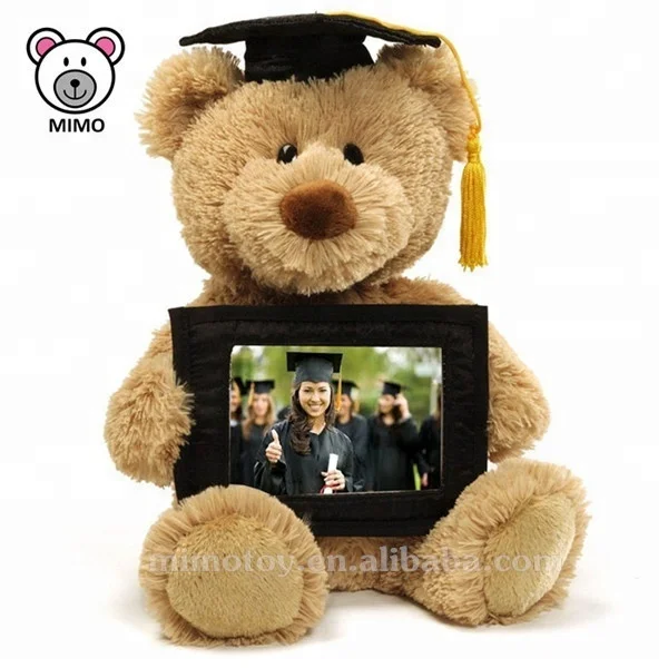 Fat Fluffy Super Soft Plush Brown Graduation Teddy Bear For University Wholesale Custom LOGO Stuffed Plush Teddy Bear Doll