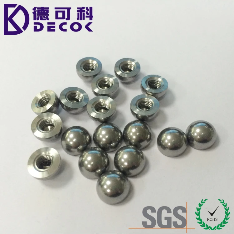 Твердый металлический полусферический резьбовой 16 мм из нержавеющей стали