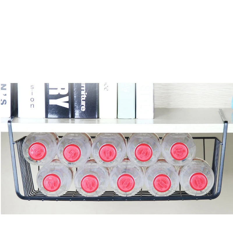 College dormitory hanging storage baskets slim storage basket kitchen storage shelves layered partition under the basket