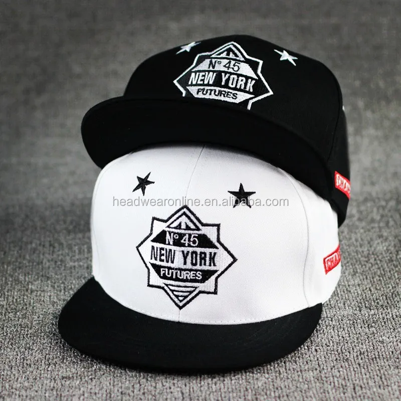 Wholesale embroidered logo sports hip hop hat custom private label stylish solid color snapback cap