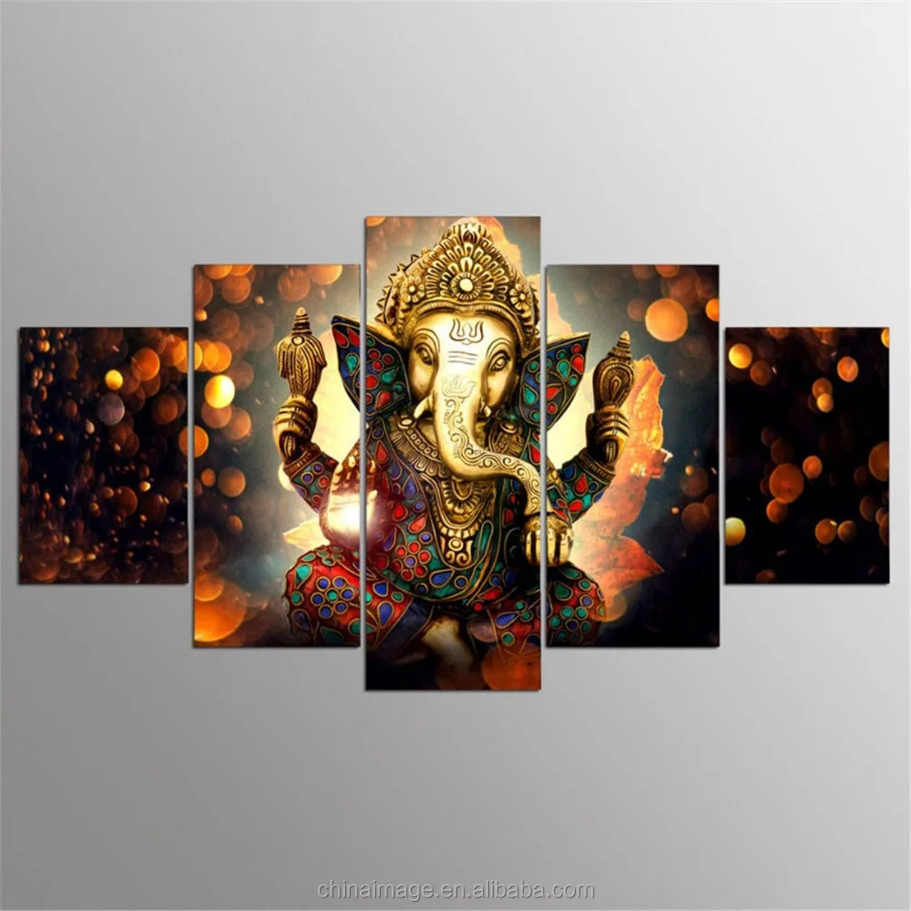 Fashion Ganesha Painting Abstract Print Modern Canvas Wall Art buddha oil paintings buddha painting