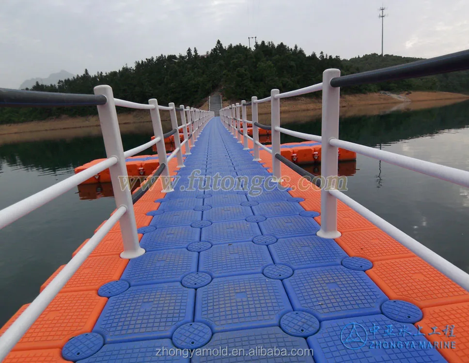 plastic pontoon floating bridge walkway platform jet ski dock floats