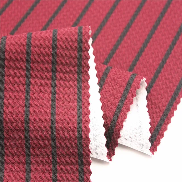 Cheap Price Soft Handle Polyester Spandex DTY Rice Jacquard Bowknot Print Knitted Fabric Child
