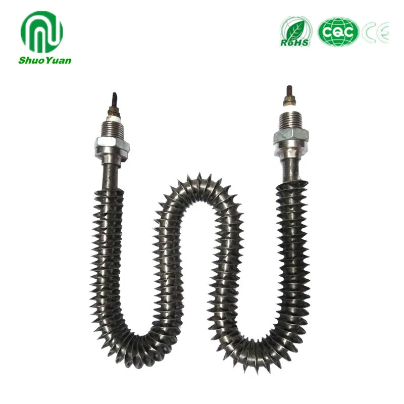 air flow finned resistance heating heater elements used in the load bank  straight tubular heater