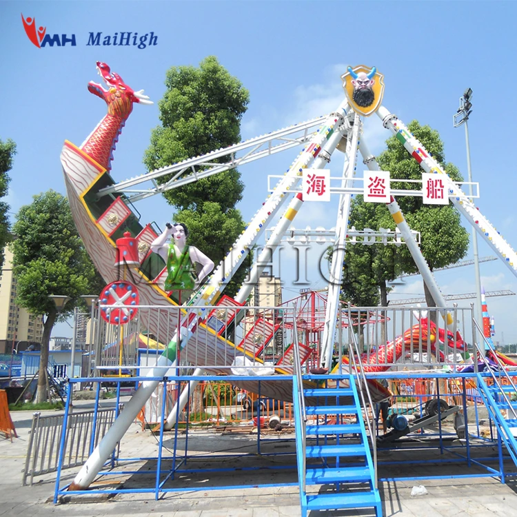 Hot Sale Favorite Playground Fiberglass Kids Adults 24P Outdoor Pirate Ship Ride