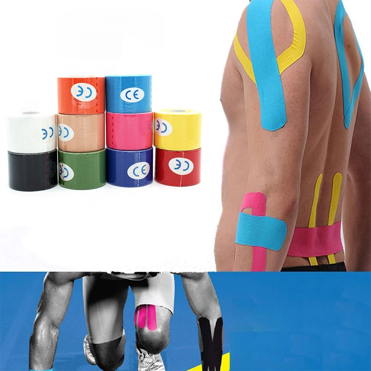 
VIRSON Waterproof Cotton Elastic Kinesiology Sports Tape Athletic Muscle Medical Tape 5cmx5m 