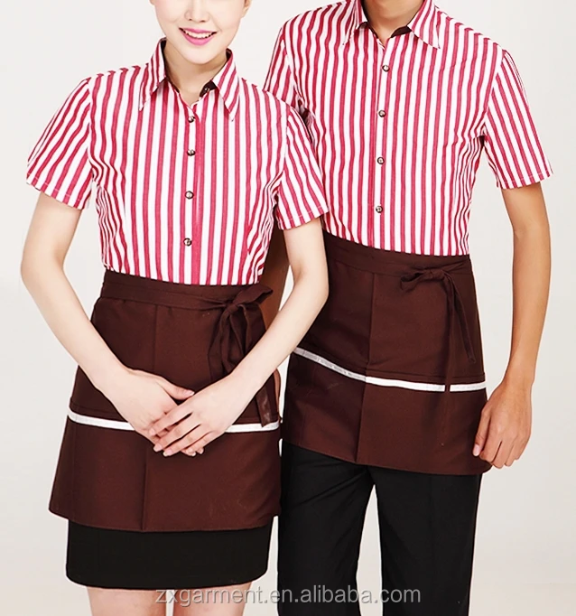 Custom Hotel Cleaner Uniforms Staff Shirt Apron Work Suit Sets Unisex Nanny Housekeeping Cleaning Clothes