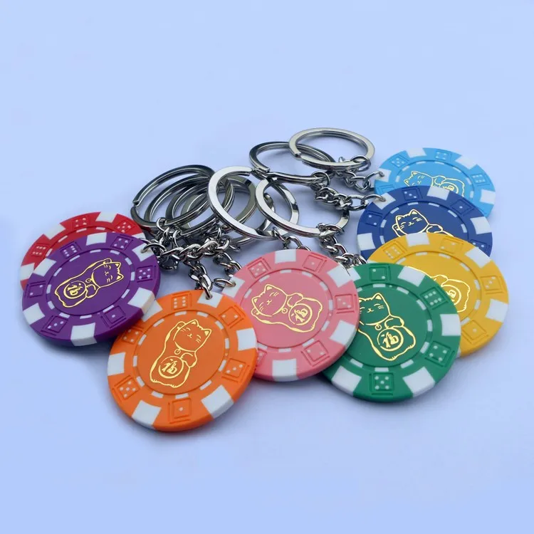 dice key chian with your logo on both side