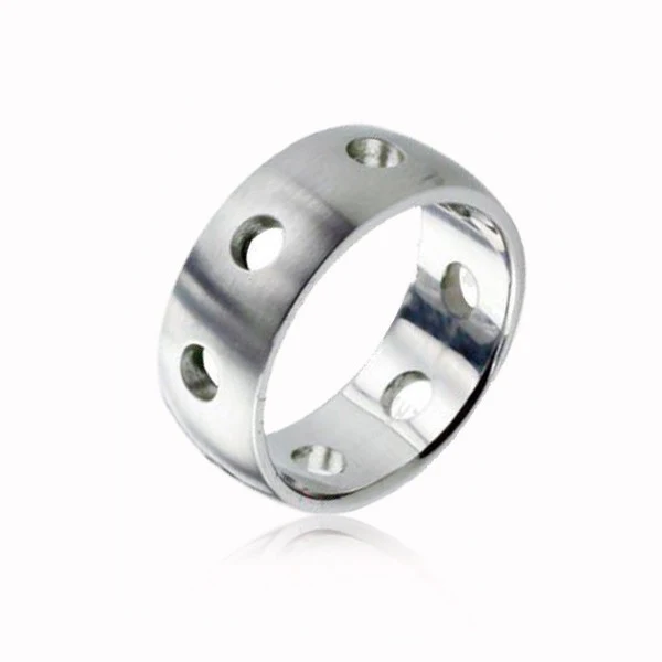 Silver Plated Stainless Steel energy powder blood pressure Rings