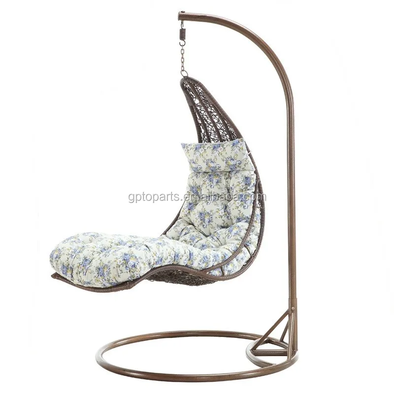 Indoor Balcony Swing Chair PE Rattan Single Seat for Sleeping