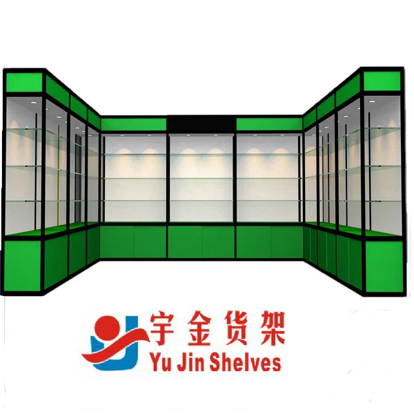 LIGHTING cosmetics shop interior design with cosmetics cabinet