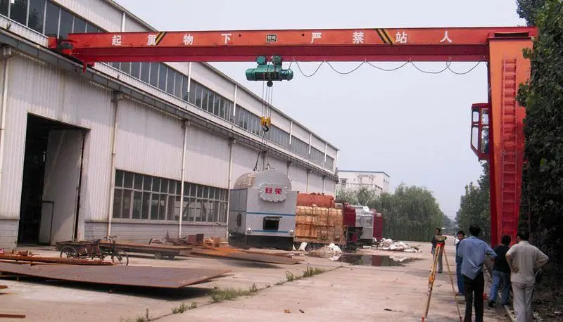 Single girder electric hoist semi half mobile gantry crane 5 ton best price