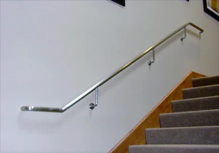 pvc /wood/metal wall mounted stair handrail with handrail bracket foshan factory