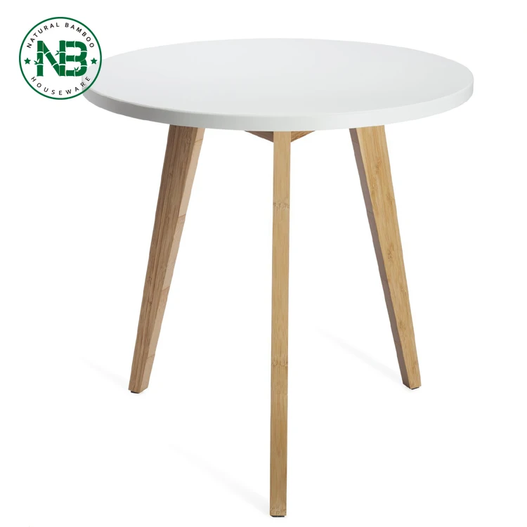 Morden Design Toally Bamboo Round Coffee Table Three Legs