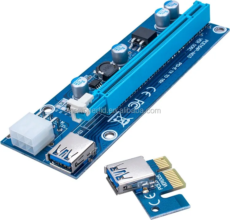 
In Stock ! 2018 Latest version 006C Mini PCI-E Express Riser 1X to 16X to USB 3.0 Cable 6pin pcie USB Riser for bitcoin mining 