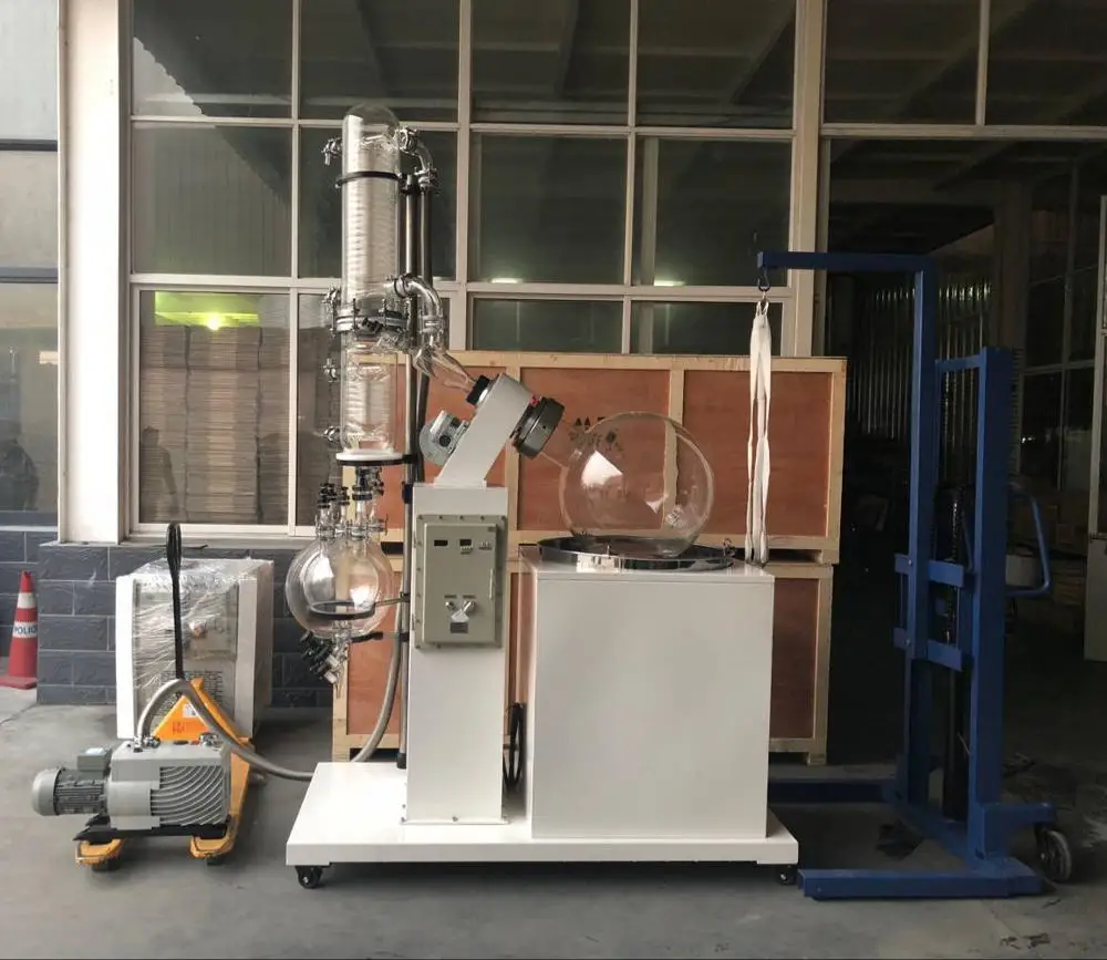 Large Vacuum Rotary Evaporator Fuel Oil 380v/60hz for Heating Bath 50L Price 100 Liter 0-120rpm/min 0.098mpa TOPTION CE ISO 100L