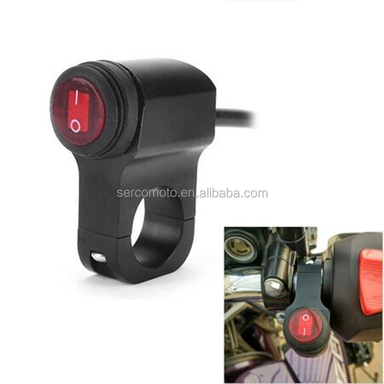 high quality aluminum Universal CNC motorcycle switch 22mm 25mm handlebar Low High Beam light switch ON/OFF