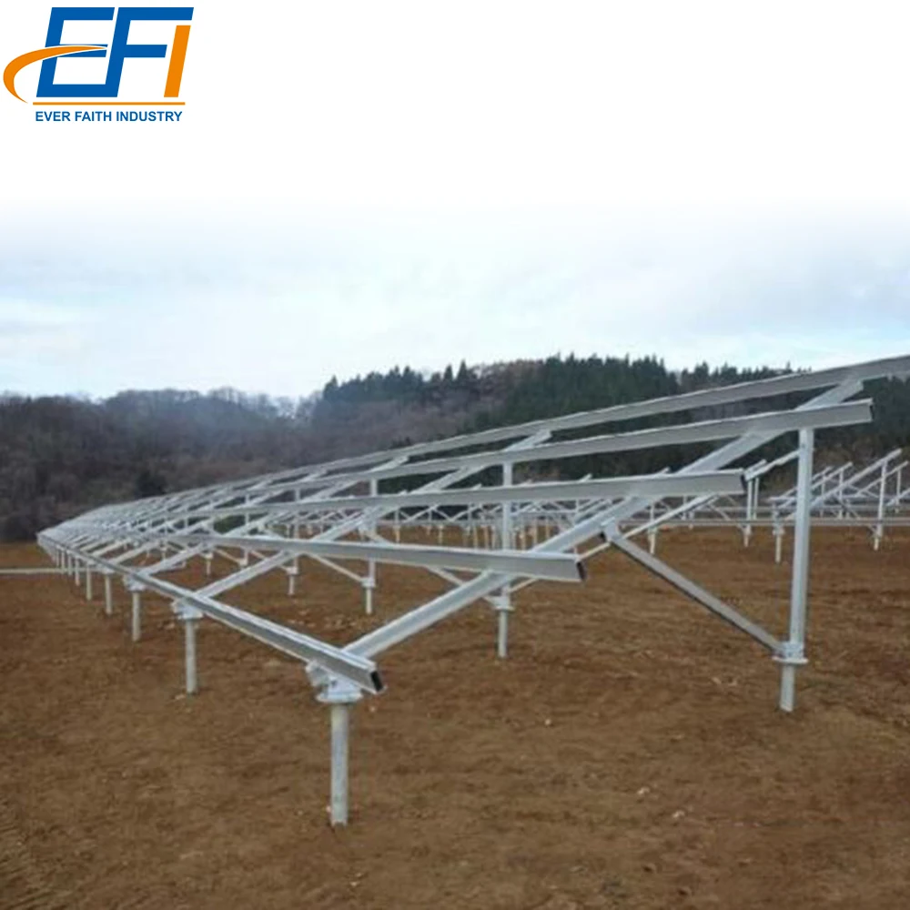 Galvanized Steel Rotate solar panel ground pole mounting holders Solar Panel Support Mounting Structure 45