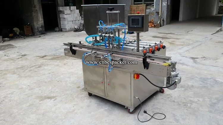 Automatic 4 nozzles milk bottle mineral water filling machine