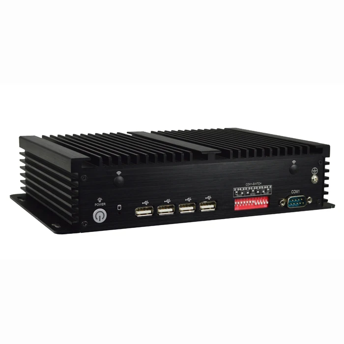 Embedded Fanless Mini PC x86 CPU J1900 Quad Core 3G/4G wifi industrial computer