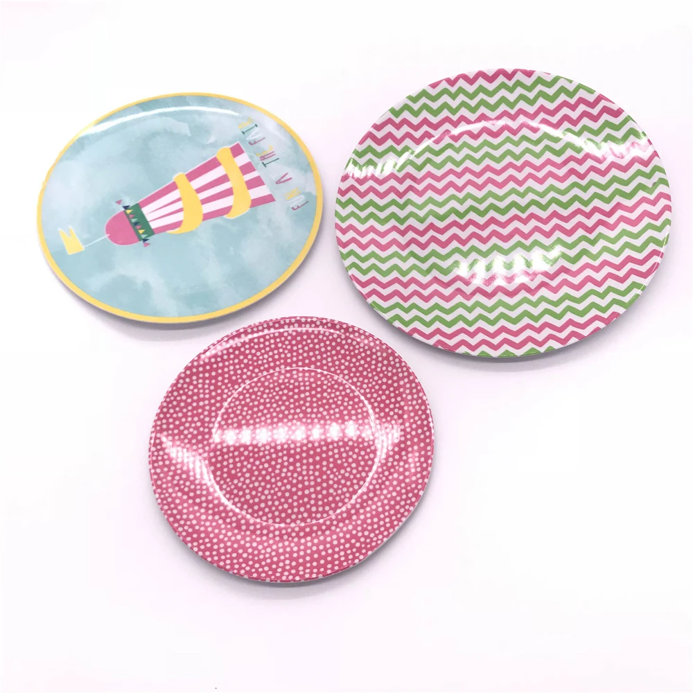  wholesale price factory custom print 6 7 8 9 10 inch melamine plates sets