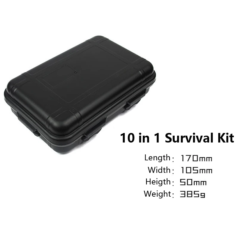 Professional 10 in 1 Emergency Survival Gear Kit Outdoor Survival Tool with Fire Starter Whistle Survival Knife