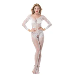 Wholesale Nylon Legs Sexy Fishnet Women Open Crochet Sexy Body Stockings