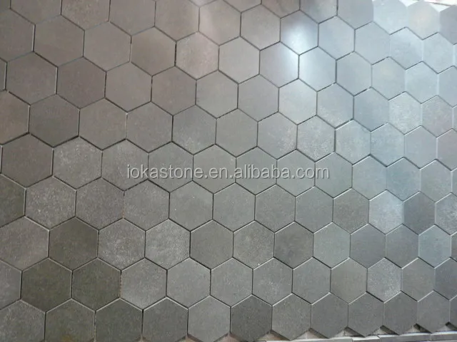 
Black cube interlock basalt stone paving 