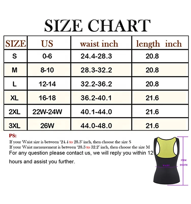 Sachimart Neoprene Women Body Shaper Waist Cincher Sweat Sauna Suit For Fat Burning Weight Loss
