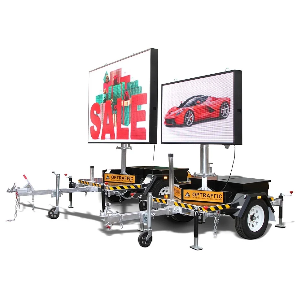 19A OPTRAFFIC Mobile LED Advertising Display Signs Trailer
